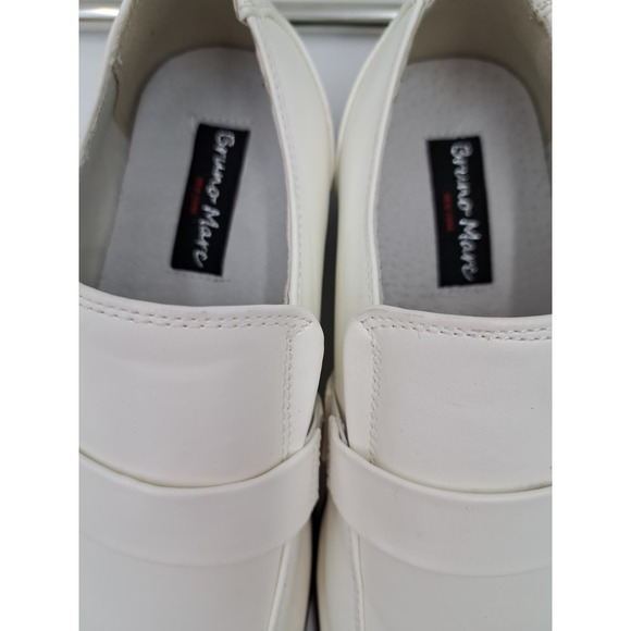 Bruno Marc Georgio-3 Mens White Square toe Slip On Leather Lined Dress shoes 9 main image 7